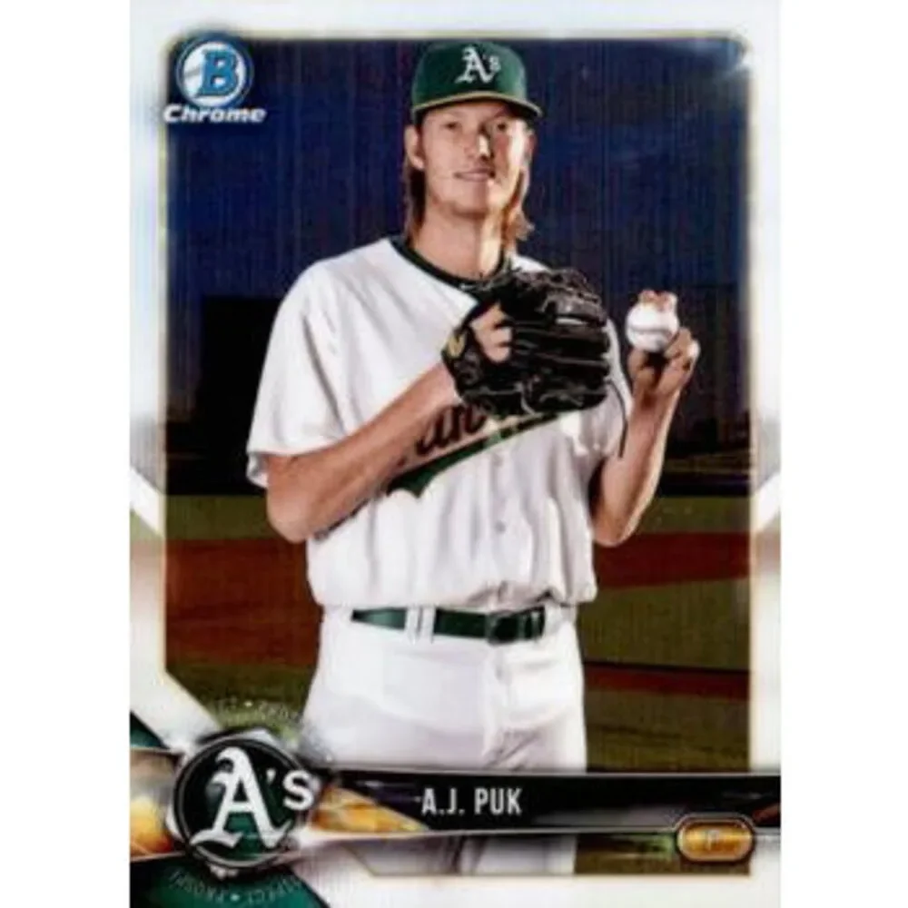 2018 Bowman Chrome Prospects A.J. Puk BCP142 Oakland Athletics
